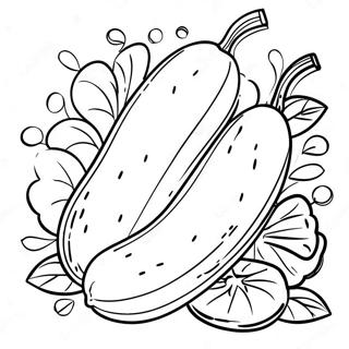 Cucumber Coloring Page | Cucumber coloring page
