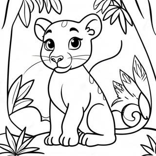 Elegant Nala in the Jungle Coloring Page | Grown Up Nala coloring page