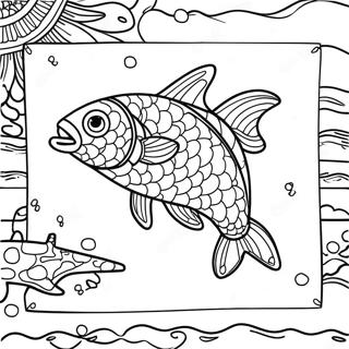 Brightly Colored Fishing Lure Coloring Page | Fishing Lure coloring page