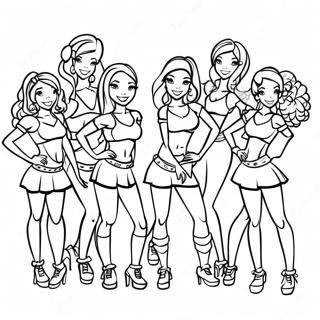 Tampa Bay Buccaneers Cheerleaders Coloring Page | Tampa Bay Buccaneers coloring page