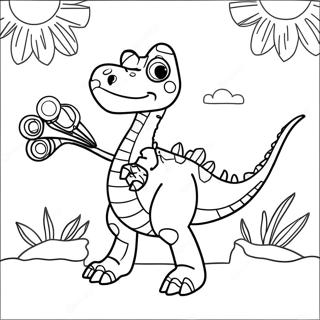 Fierce Robot Dinosaur Coloring Page | Robot Dinosaur coloring page