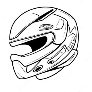 Colorful Power Ranger Helmet Coloring Page | Power Ranger Mask coloring page