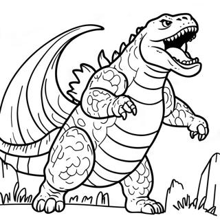 Godzilla Halaman Mewarnai