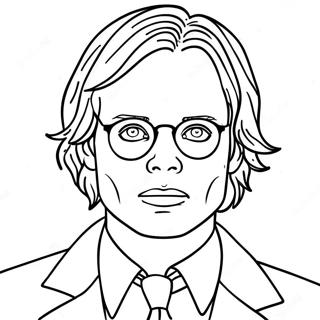 Detective Spencer Reid Coloring Page | Criminal Minds coloring page