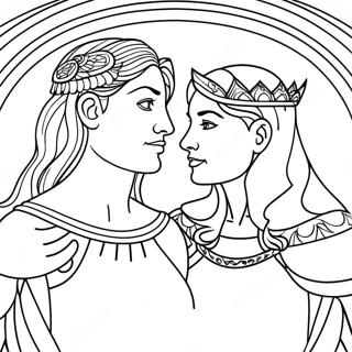 Aquila and Priscilla Coloring Page | Aquila and Priscilla coloring page