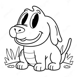 Cute Dug with a Big Smile Coloring Page | Dug coloring page