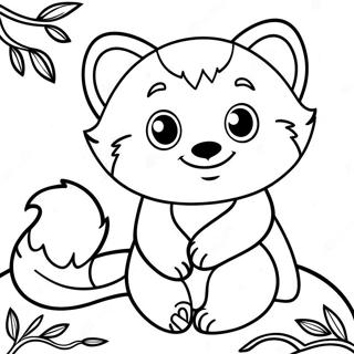 Red Panda Character Coloring Page | Turning Red 4 Town coloring page