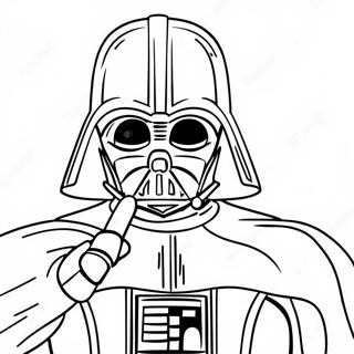 Darth Vader with Lightsaber Coloring Page | Lego Star Wars coloring page
