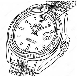 Luxury Rolex Watch Coloring Page | Rolex coloring page