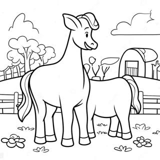 Bunte La Granja de Zenon Farmtiere Ausmalbild | Die Farm von Zenon Ausmalbild