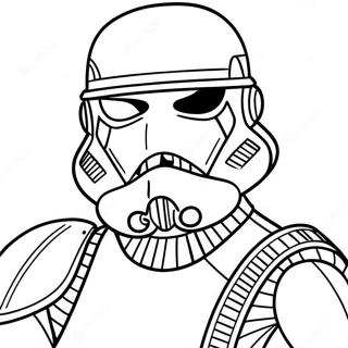 Sith Trooper in Battle Armor Coloring Page | Sith Trooper coloring page