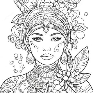 Vibrant Posca Art Coloring Page | Posca coloring page