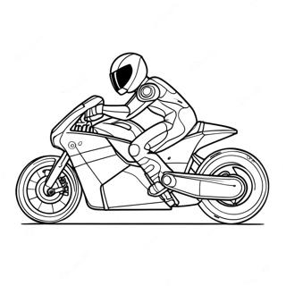 Tron Light Cycle Racing Coloring Page | Tron coloring page