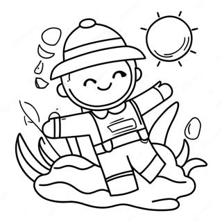 Sun Safety Coloring Page | Sun Safety coloring page
