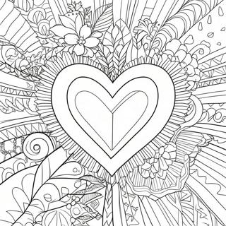 Diamond Heart Coloring Pages