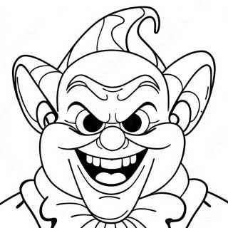 Scary Killer Klowns Coloring Page | Killer Klowns coloring page