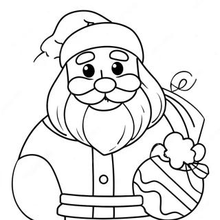 Festive Santa Claus Coloring Page | Detailed Christmas coloring page