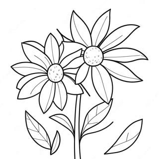Bright Red Flowers Coloring Page | Red coloring page