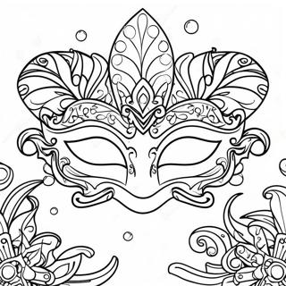 Mardi Gras Mask Coloring Page | Mardi Gras Mask coloring page