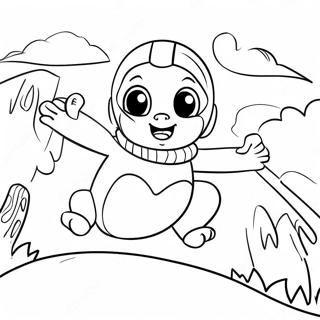 Exciting Turning Red Abby Adventure Coloring Page | Turning Red Abby coloring page
