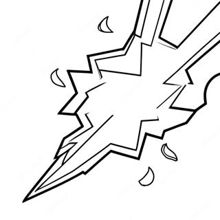 Lightning Bolt Coloring Page | Stormy Weather coloring page