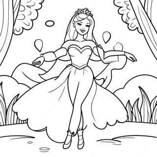 Barbie Swan Lake Coloring Page | Barbie Swan Lake coloring page
