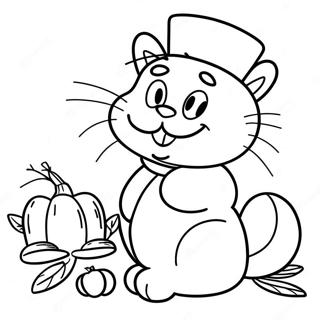 Garfield Thanksgiving Coloring Pages