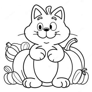 Garfield Thanksgiving Coloring Pages