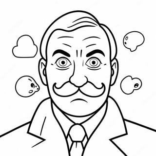 Weird Strict Dad with a Mustache Coloring Page | Weird Strict Dad coloring page