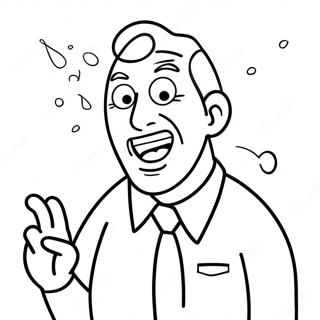 Funny Weird Strict Dad Yelling Coloring Page | Weird Strict Dad coloring page