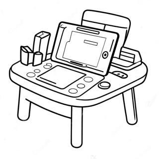 Creative Leap Pad Imagination Desk Coloring Page | Leap Pad Imagination Desk coloring page