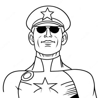 Captain Man Coloring Page | Captain Man coloring page