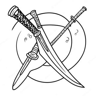 Katana Coloring Page | Katana coloring page