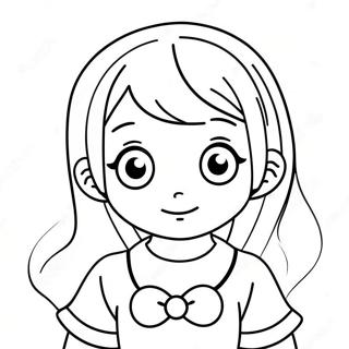 Cute Anya Anime Character Coloring Page | Anya Anime coloring page