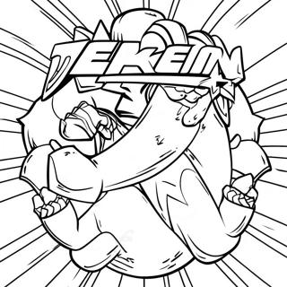 Tekken Logo Coloring Page | Tekken coloring page