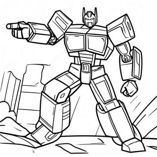 Cool Jazz Transformers in Action Coloring Page | Jazz Transformers coloring page
