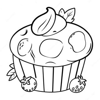 Blueberry Muffin Coloring Page | Blueberry Muffin coloring page