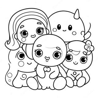 Cute Teal Rainbow Friends Coloring Page | Rainbow Friends Teal coloring page