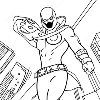 Red Hood in Action Coloring Page | Red Hood coloring page