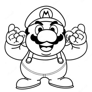 Wario Coloring Page | Wario coloring page