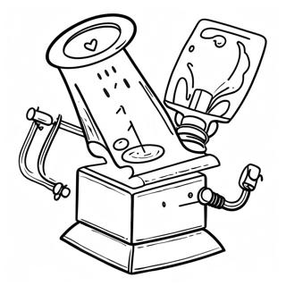 Exciting Physics Experiments Coloring Page | Physical Science coloring page