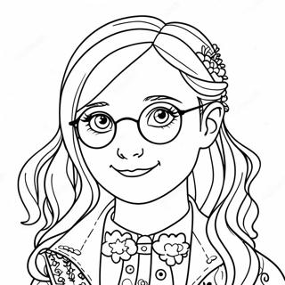 Luna Lovegood Quibbler omslag målarbild | Harry Potter Luna Lovegood målarbild