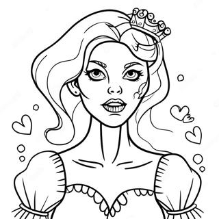 Zombie Princess Coloring Page | Zombie Princess coloring page