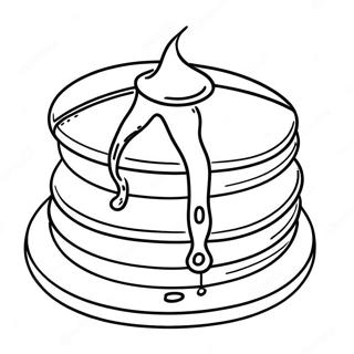 Pancake Stack Coloring Page | Pancake coloring page