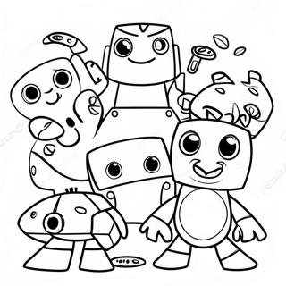 Colorful Mixels Characters Coloring Page | Mixels coloring page