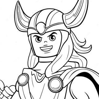 Lego Thor Coloring Page | Lego Thor coloring page