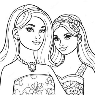 Barbie and Sisters Coloring Page | Barbie and Sisters coloring page