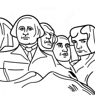 Mont Rushmore Coloriages