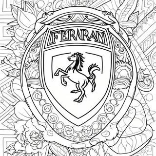 Ferrari Logo Coloring Page | Ferrari coloring page