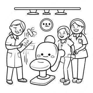 Happy Ada Dental Patients Coloring Page | Ada Dental coloring page